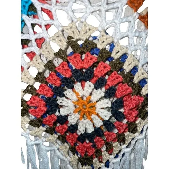 Boho “Adelina” Patchwork Hand Knit Crochet Tank - Picture 7 of 11